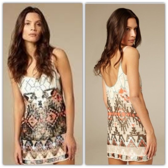 All Saints Sequence Aztec Dress BNWT VTG